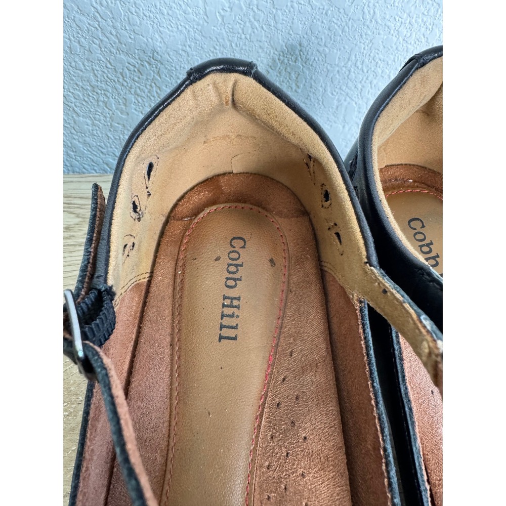 Cobb Hill Black Leather Angelina Leather T-Strap Mary Jane Pumps Womens Size 10 - Picture 5 of 12